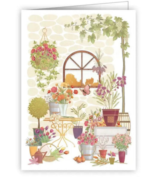 Garden Window  mini greetings card