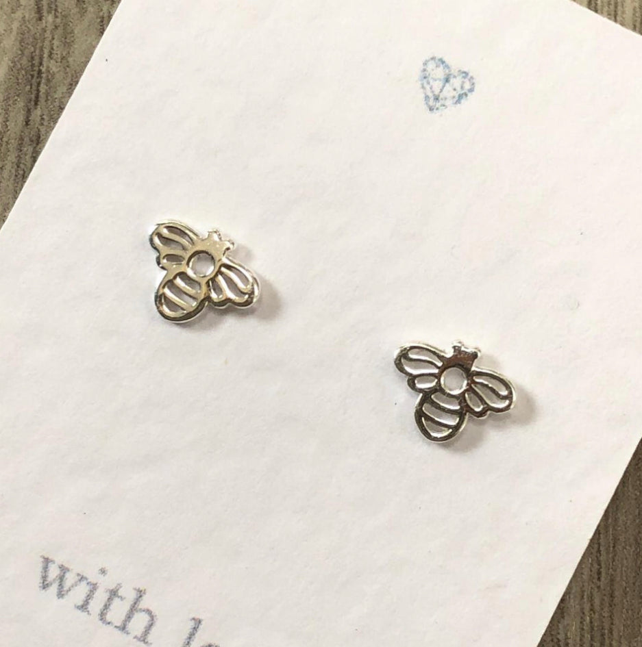 Bee stud earrings