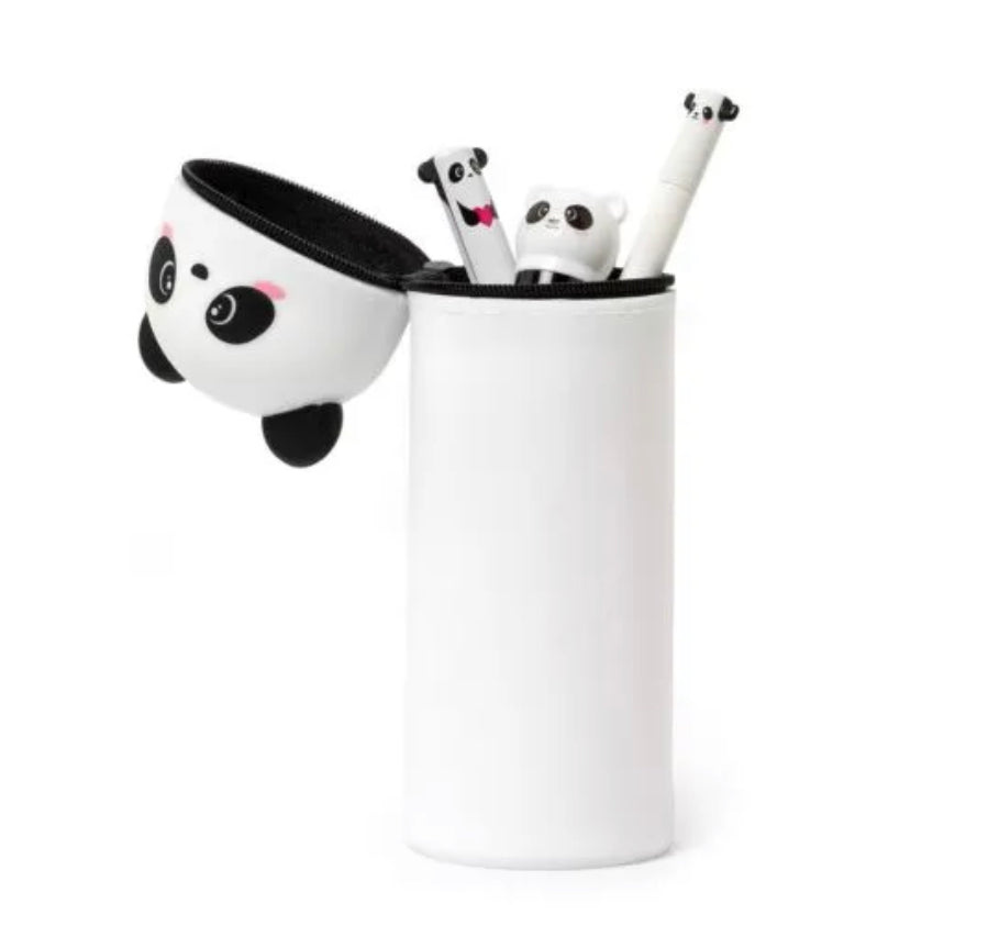 Panda 2 in 1 silicone pencil case by Legami Milano
