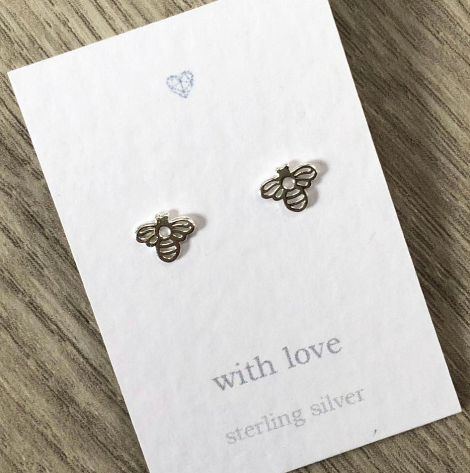 Bee stud earrings