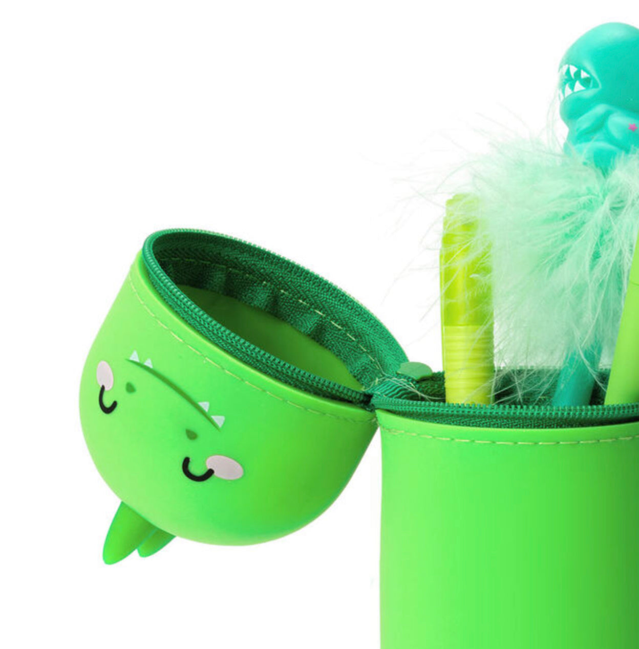 Dinosaur 2 in 1 silicone pencil case by Legami milano
