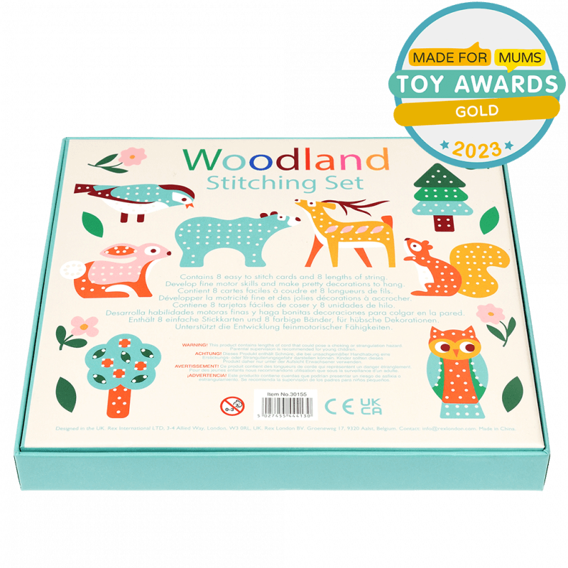 Woodland Children's cardboard stitching kit