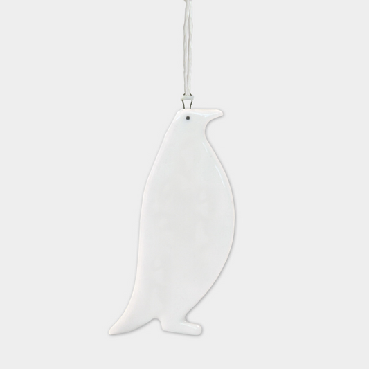 Porcelain Penguin hanging decoration