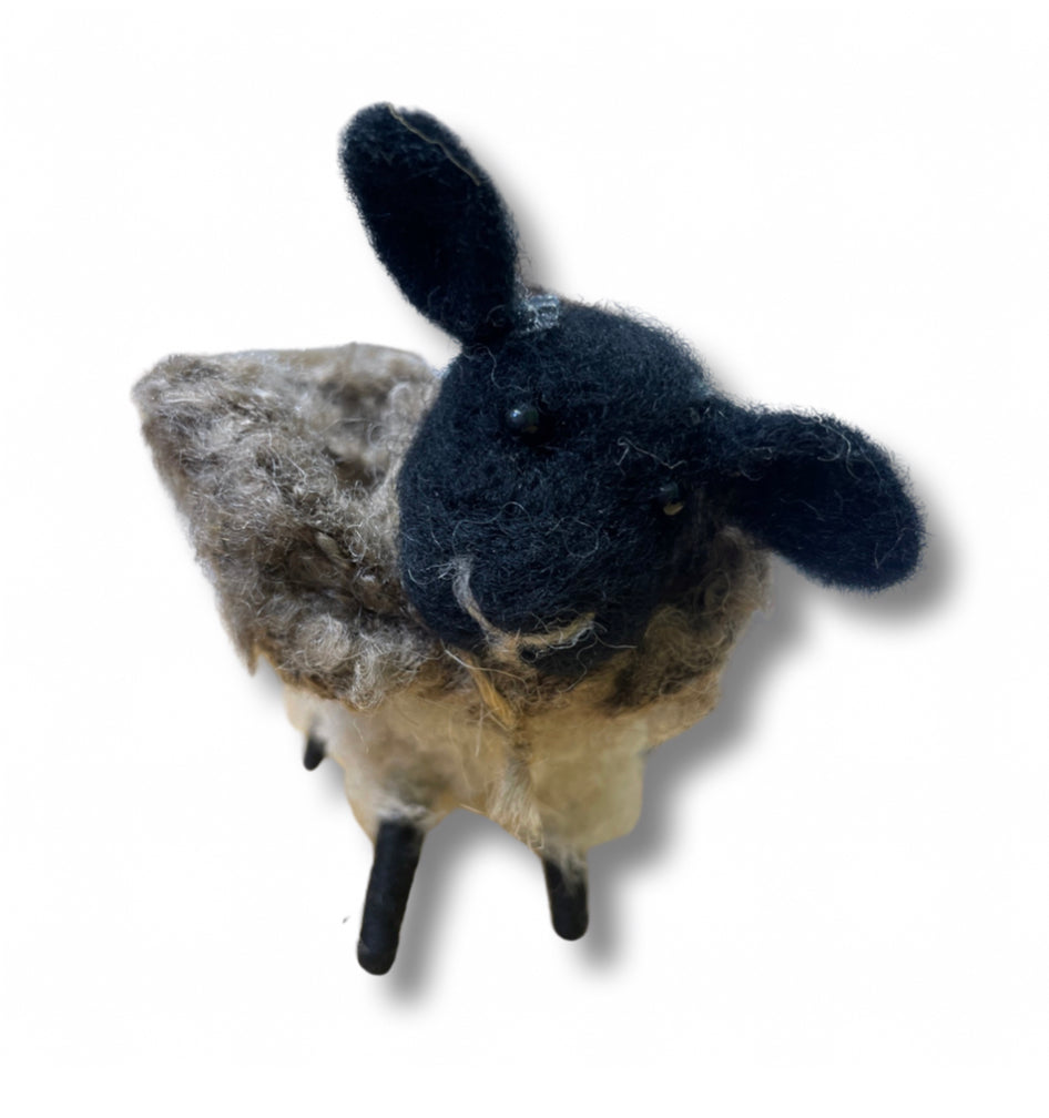 Black face woolly sheep ornament by Shoeless Joe