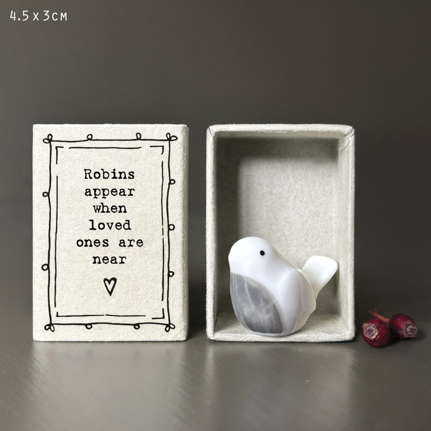 Matchbox-Robins appear when loved ones are near