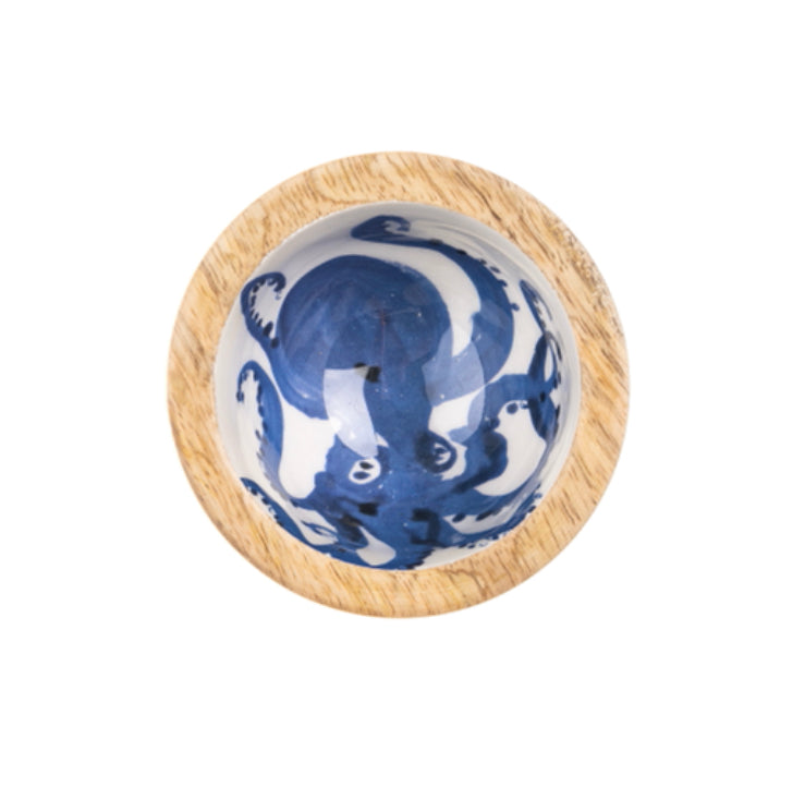 Octopus mango wood nut bowl. Shoeless Joe