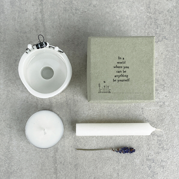 In a world where you can be anything be yourself, bee t-light holder by east of India