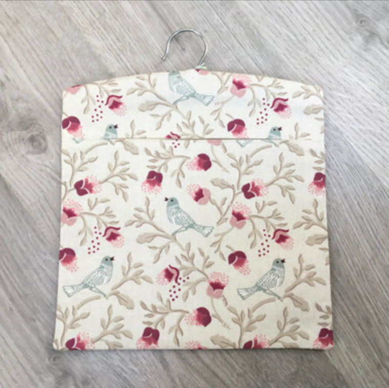 Fabric peg bag handmade by Stella’s stitchcraft.