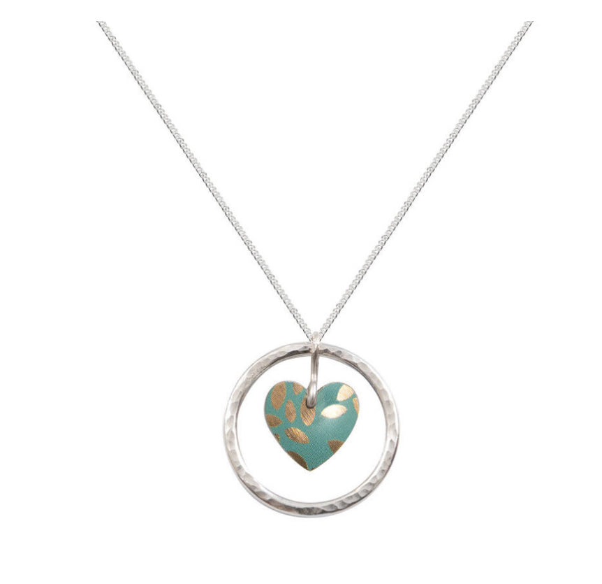Jade Green And Gold Circle Of Life Necklace By The TinSmith