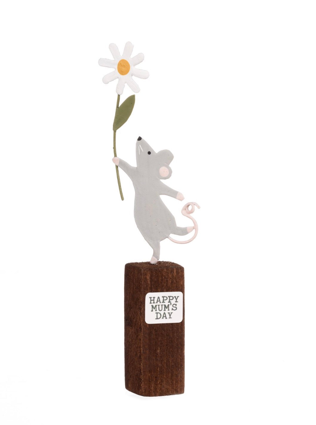 Dancing daisy mouse. Mothers day ornament.