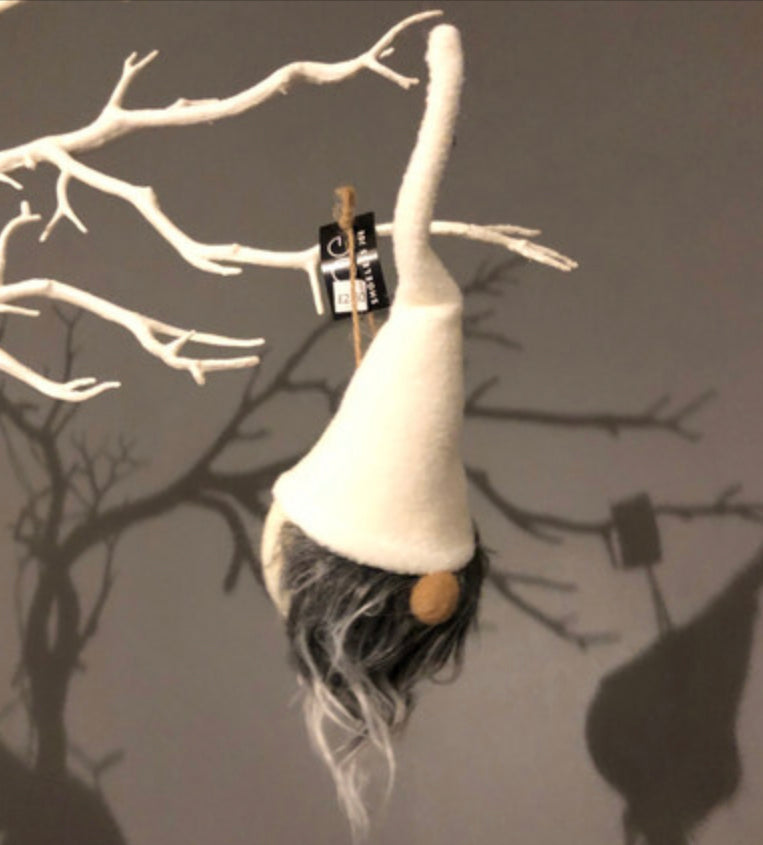 White hat gonk Christmas bauble by Shoeless Joe
