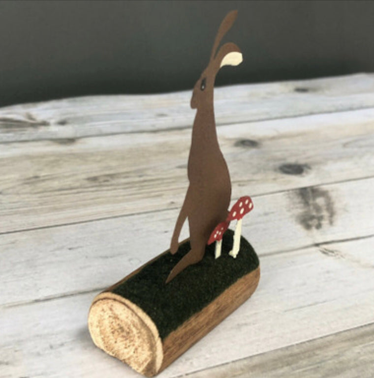 Standing hare ornament by Shoeless Joe
