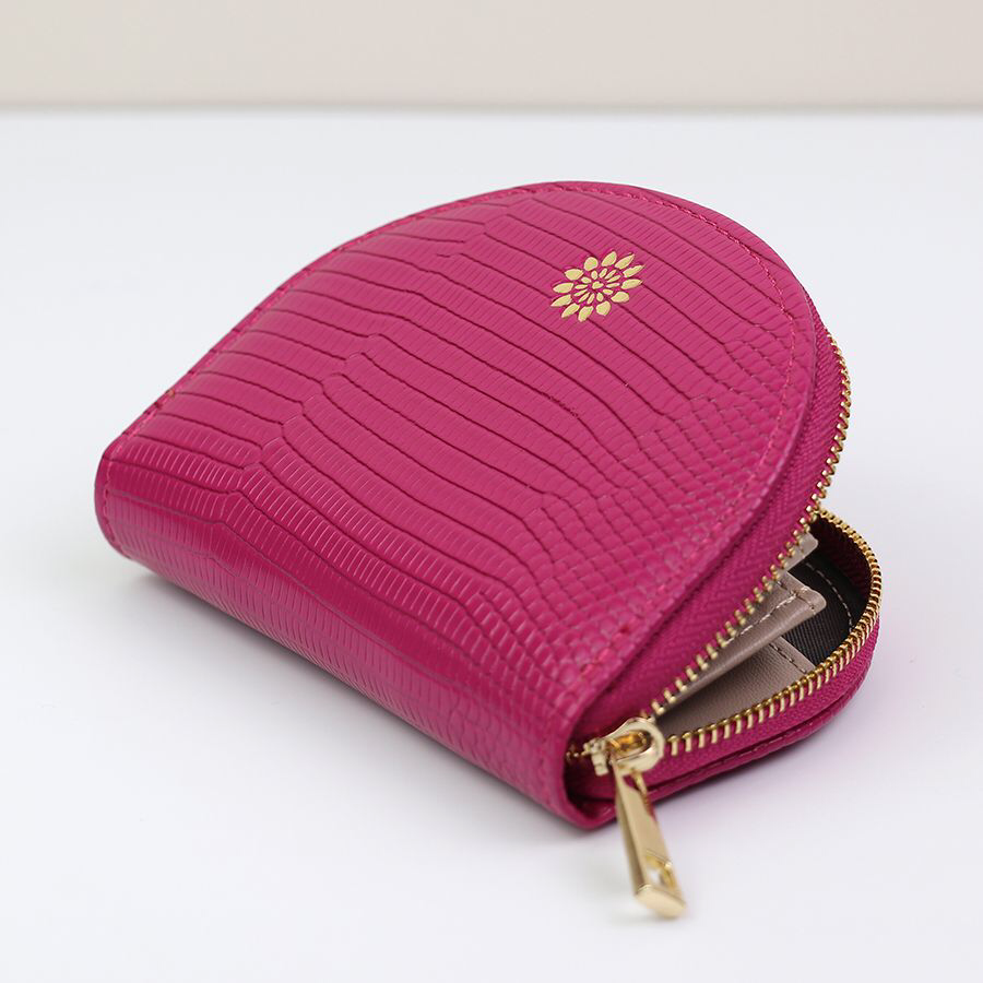 Rich pink faux leather coin purse