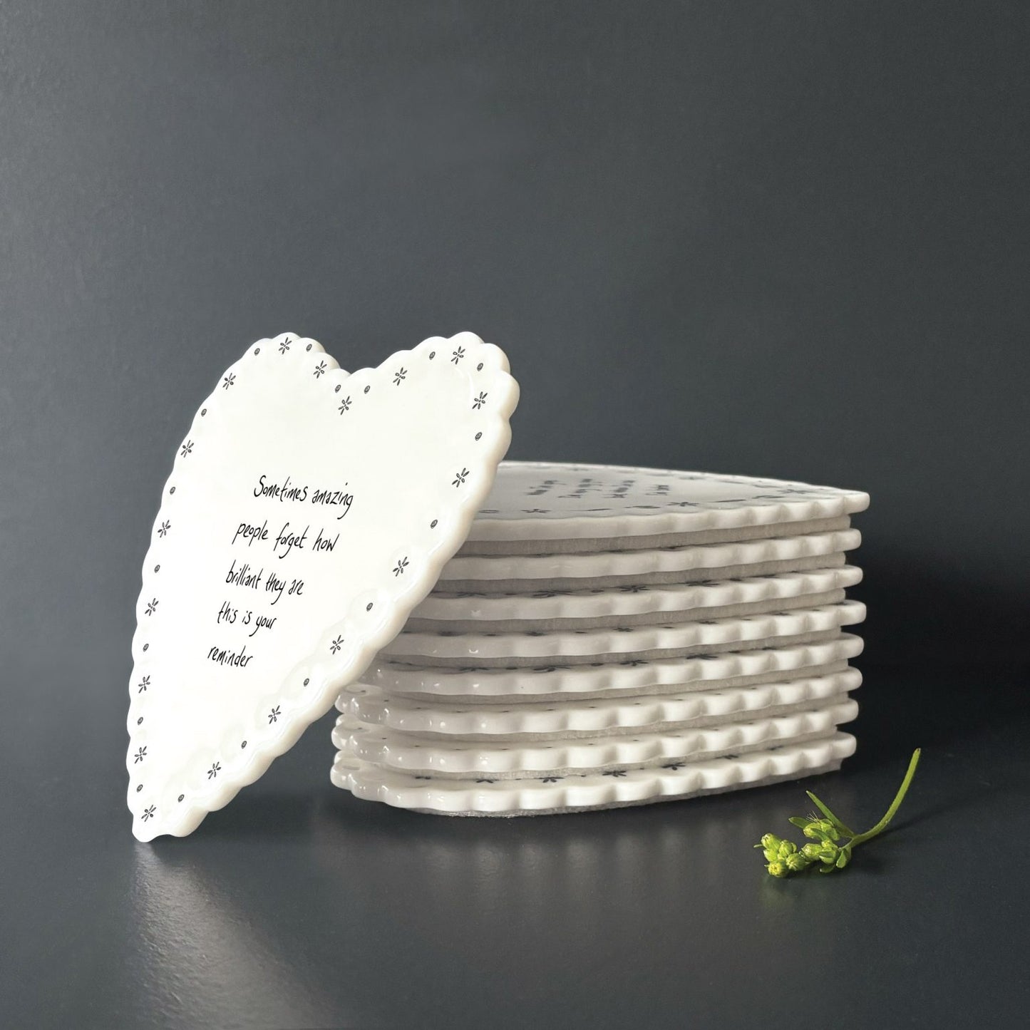 Heart scallop coaster-Sometimes amazing people forget how amazing they are this is your reminder