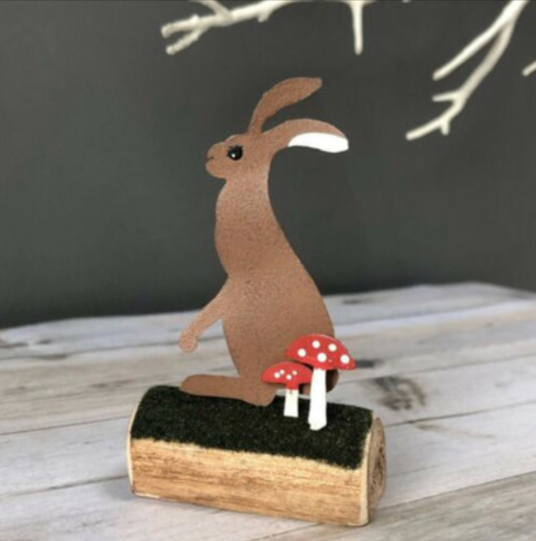 Standing hare ornament by Shoeless Joe
