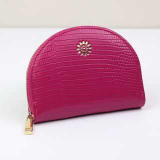 Rich pink faux leather coin purse
