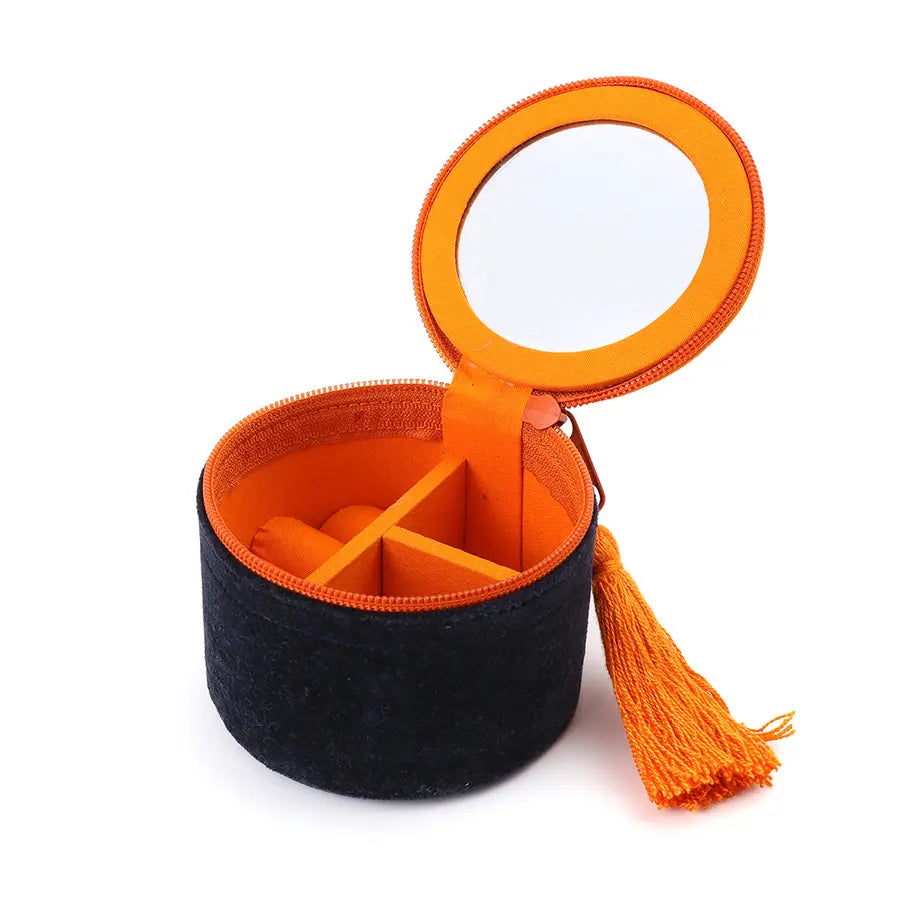 Navy velvet oranges trinket box
