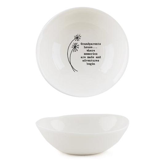 Medium hedgerow bowl 'grandparents house where memories are made & adventures begin'