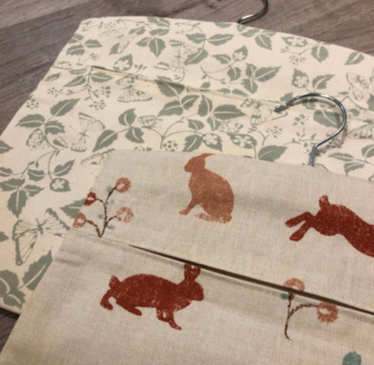 Fabric peg bag handmade by Stella’s stitchcraft.