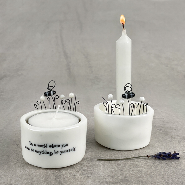 In a world where you can be anything be yourself, bee t-light holder by east of India