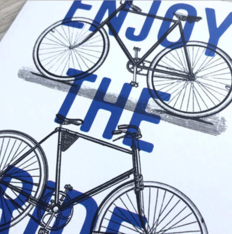 Enjoy the ride. Bike card.