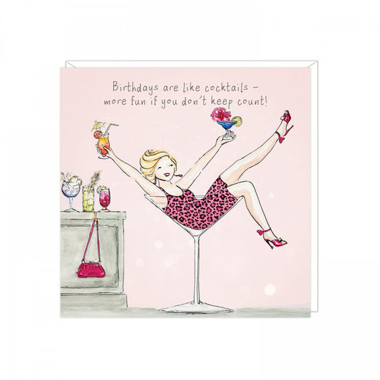 Birthday cocktails- birthday card