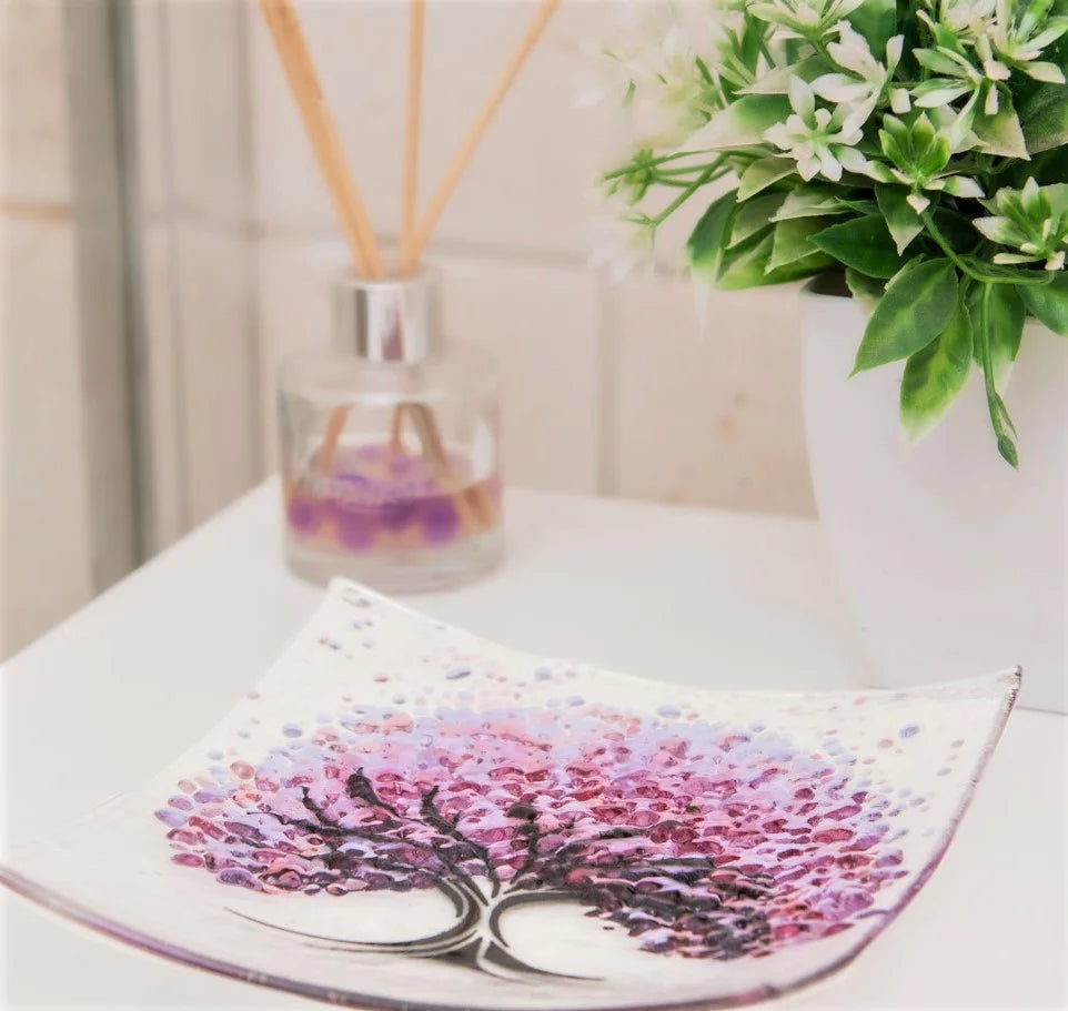 Berserks Glass Les Bois 4 Seasons Square Trinket Dish