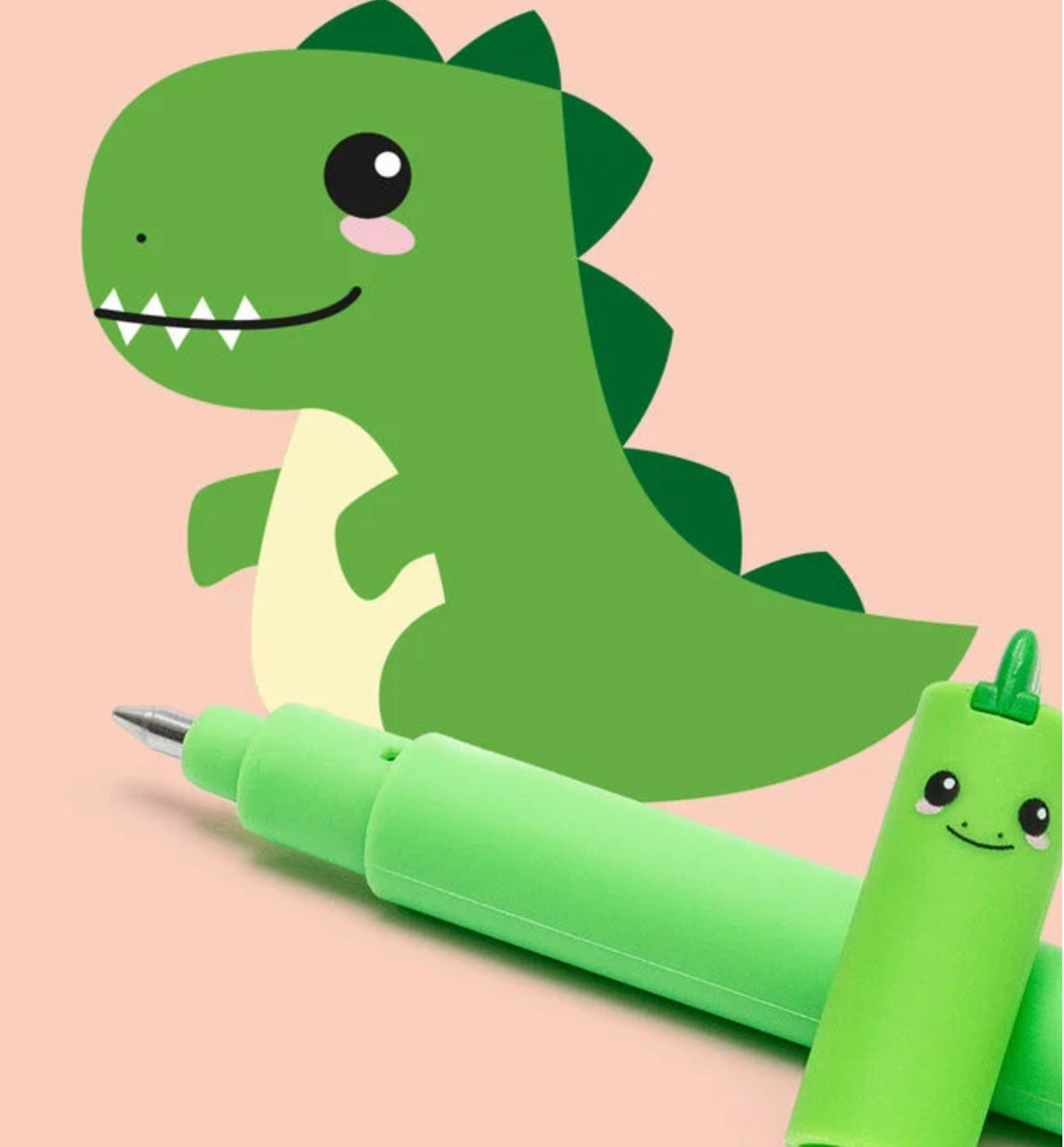 Dinosaur erasable green ink pen. Legami