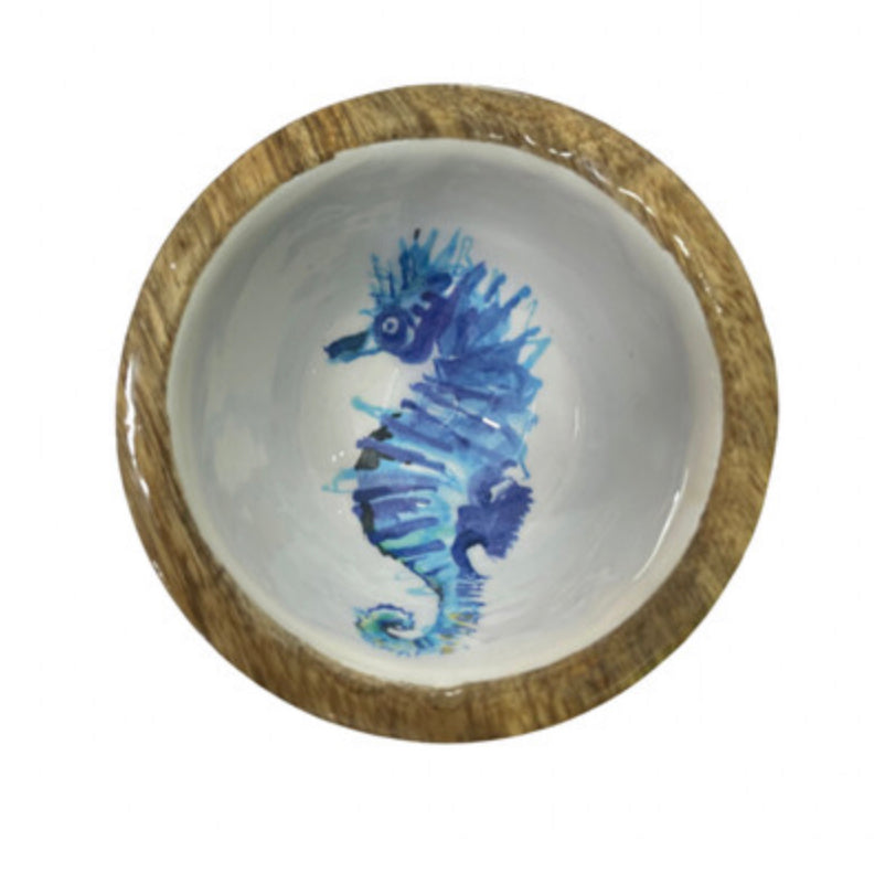 Seahorse mango wood bowl by Shoeless Joe