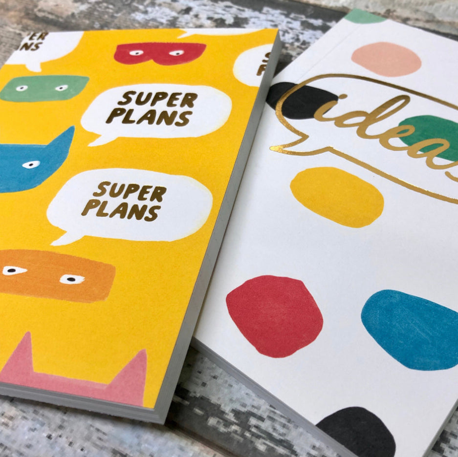 Super plans & ideas Pack of 2 notepads