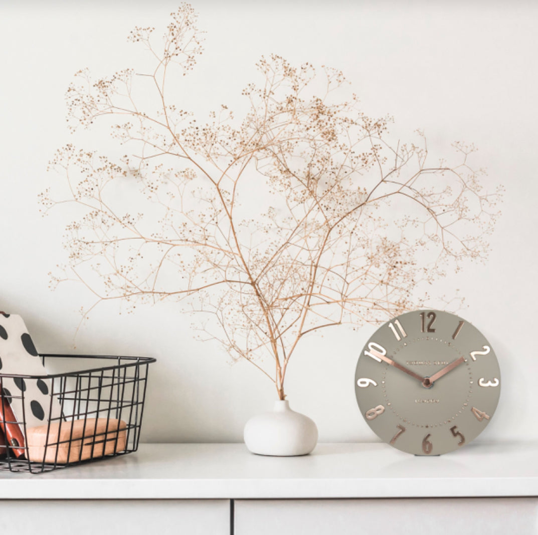 6" Mulberry Mantel Clock Rose Gold Thomas kent clock