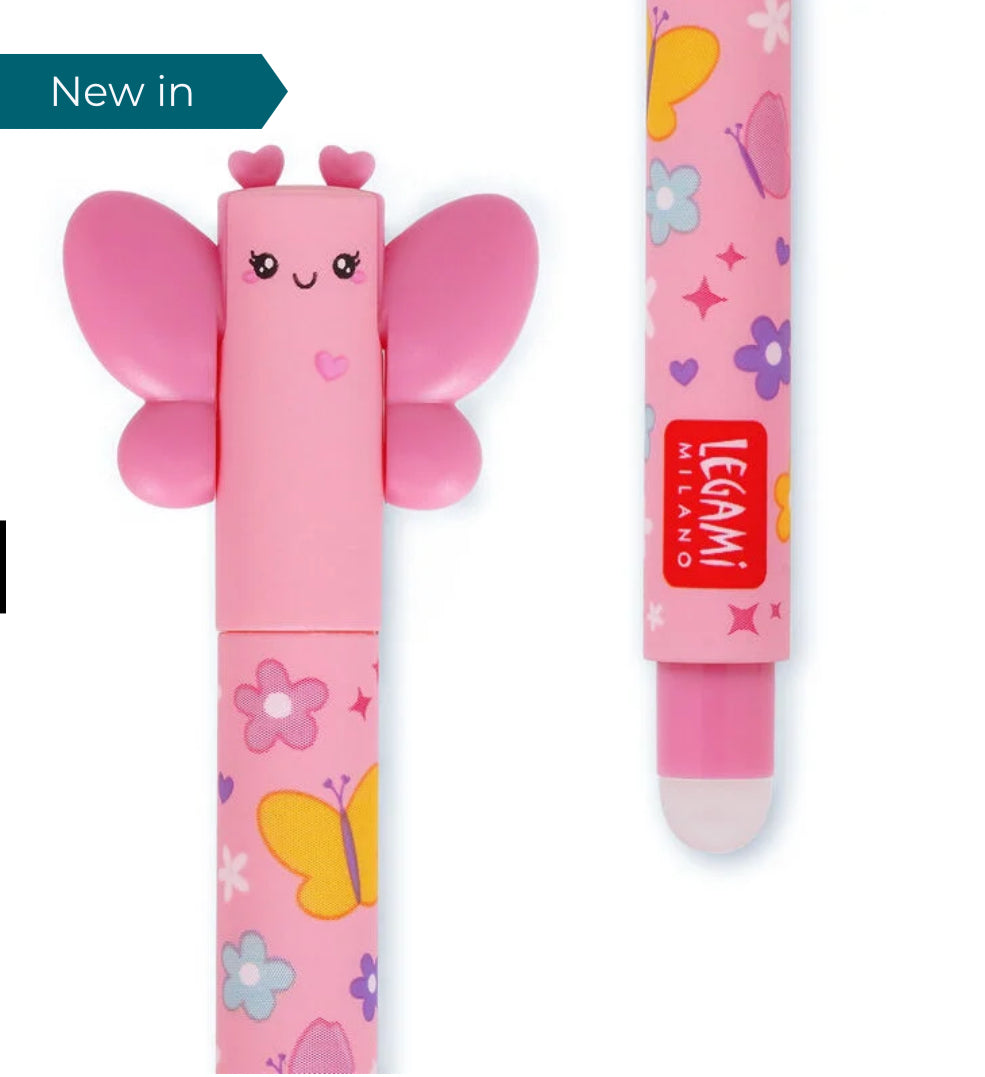 Butterfly erasable pen. Legami.