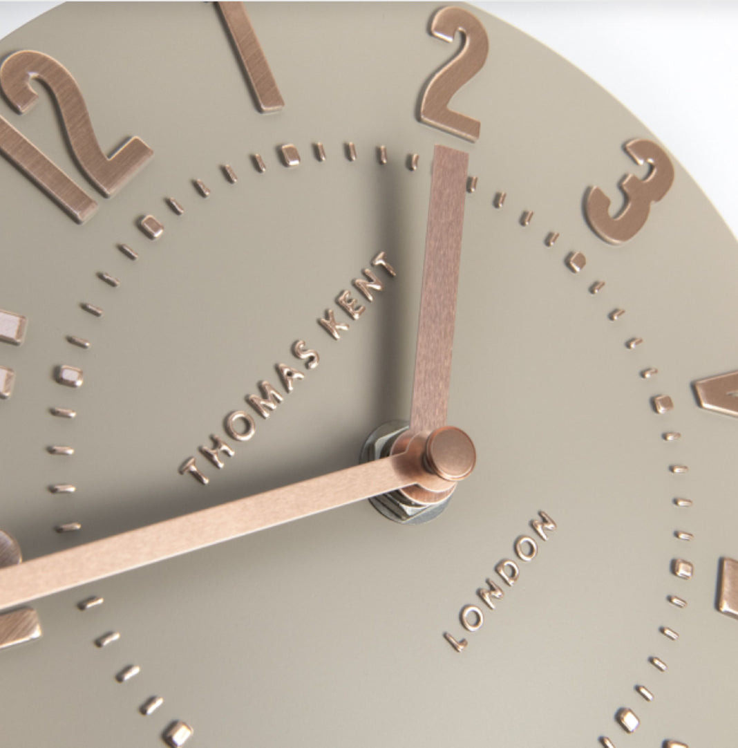6" Mulberry Mantel Clock Rose Gold Thomas kent clock