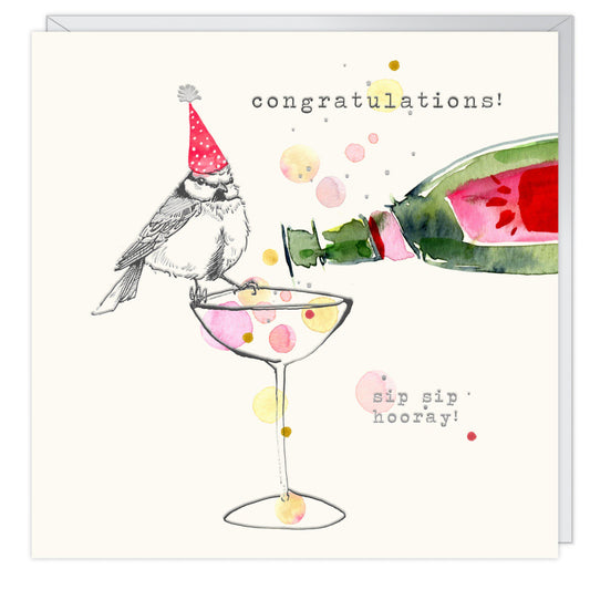 Congratulations card in the little birdie told me range by artbeat