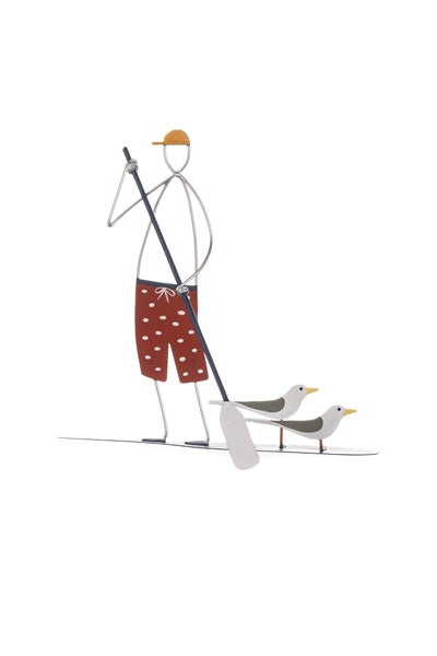 SUP paddle board with seagulls hanging ornament