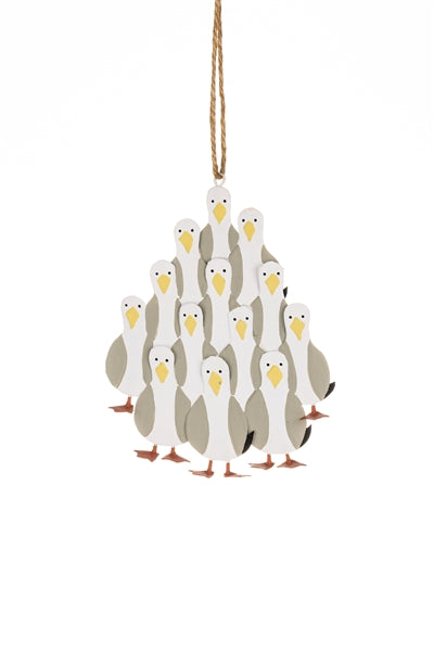 Flock of seagulls hanging ornament by soeless joe