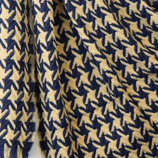 Navy mix dogtooth weave scarf