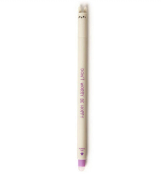 Rabbit erasable purple ink gel pen. Legami
