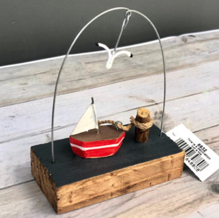 Shoeless Joe little red sail boat
