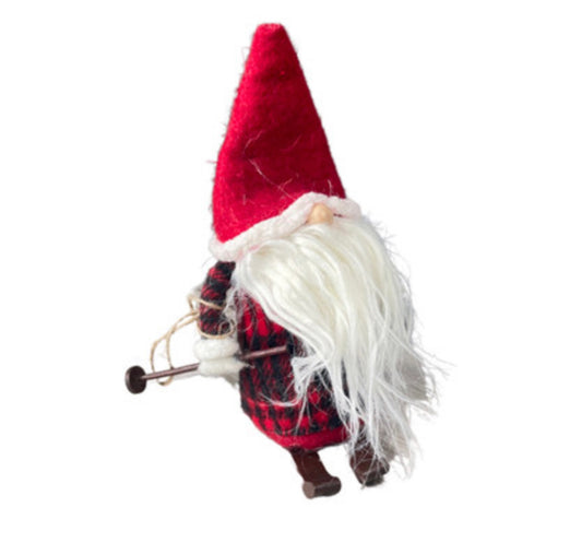Skiing tomte by Shoeless Joe
