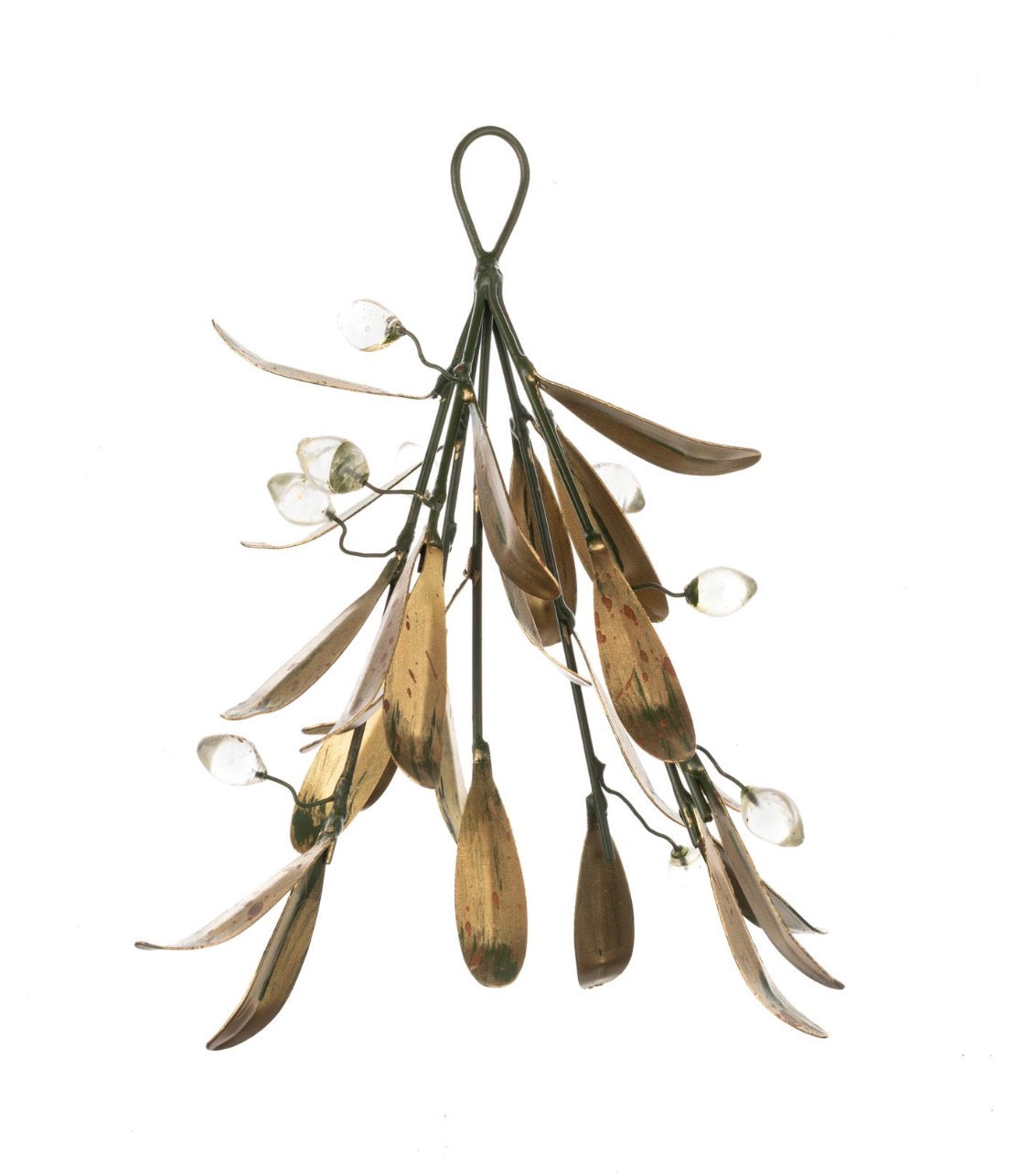 Hanging metal mistletoe decoration