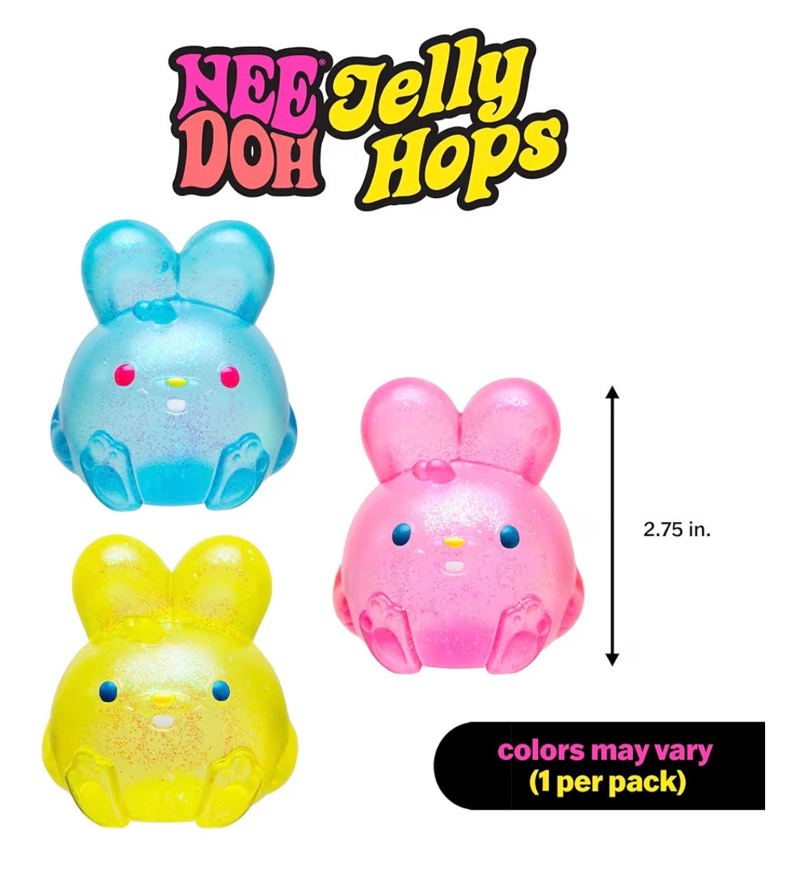 NeeDoh Jelly Hops Scented Bunny Squishy Fidget Toys for Kids Fun Sensory Toy