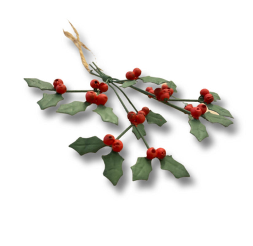 Bunch of holly Christmas decoration by Shoeless Joe.