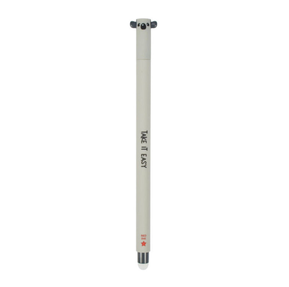 Koala erasable red gel ink pen. Legami