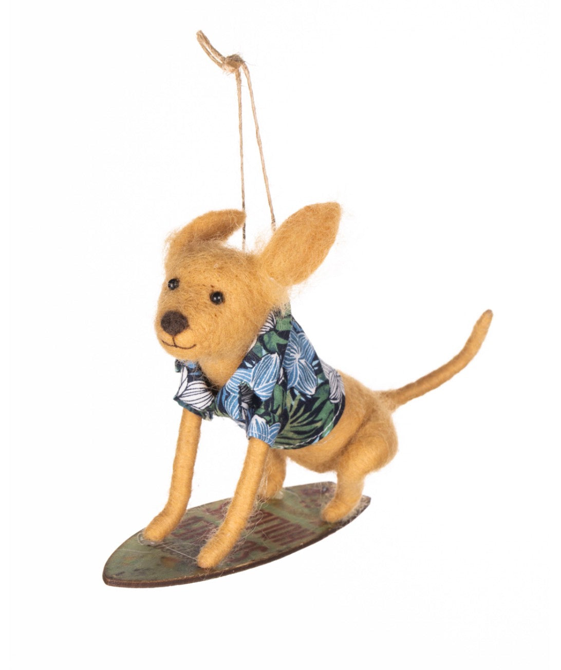 Surfing Pupster. Dog surfer decoration