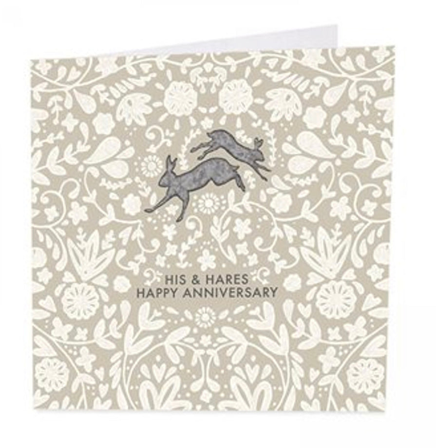 His & hares . Anniversary card by art beat