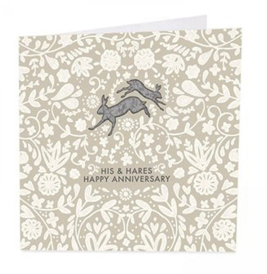 His & hares . Anniversary card by art beat