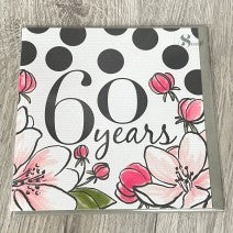 60 years. 60th birthday card-secret garden