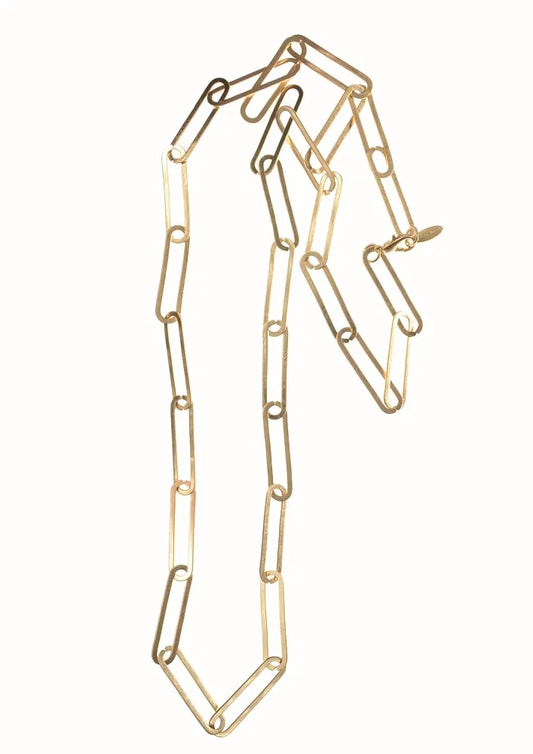 Sally Long Links - Worn Gold long necklace