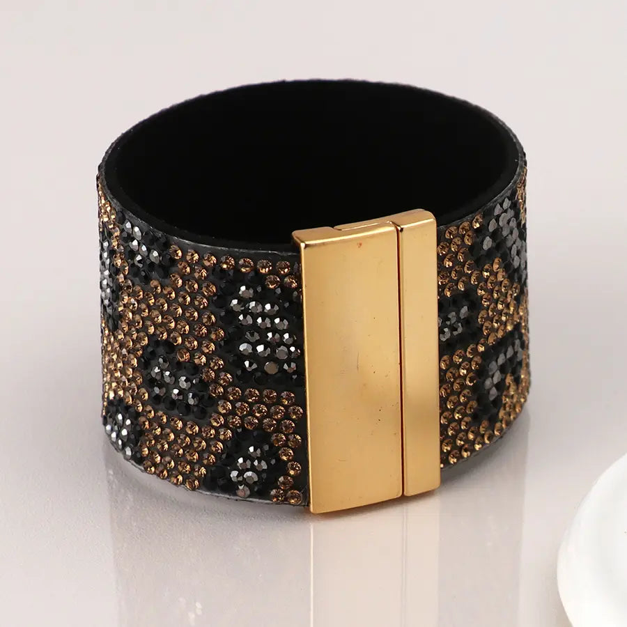 Bronze mix animal print cuff
